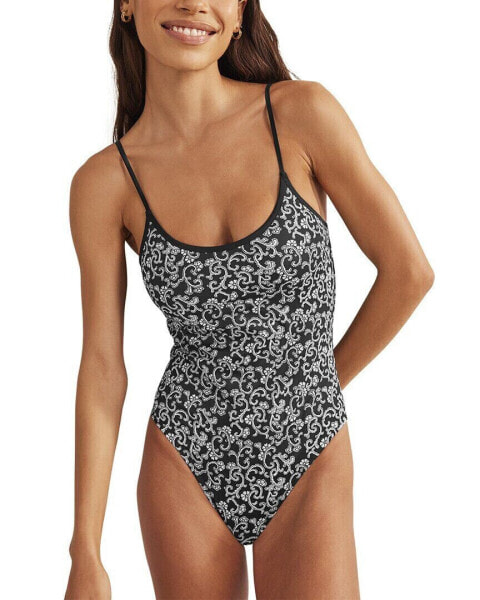 Boden Scoop Tie Back Swimsuit Women's Black Uk 18 / Us 14