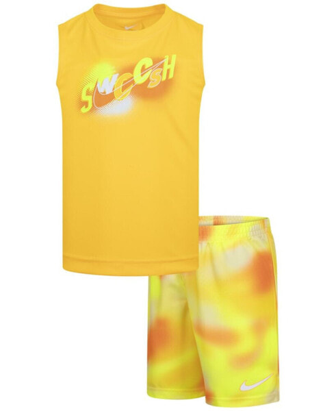 Little Boys Hazy Rays Tank Top & Printed Mesh Shorts, 2 Piece Set