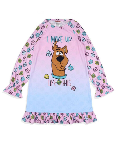 Girls I Woke Up Like This Flower Sleep Pajama Nightgown