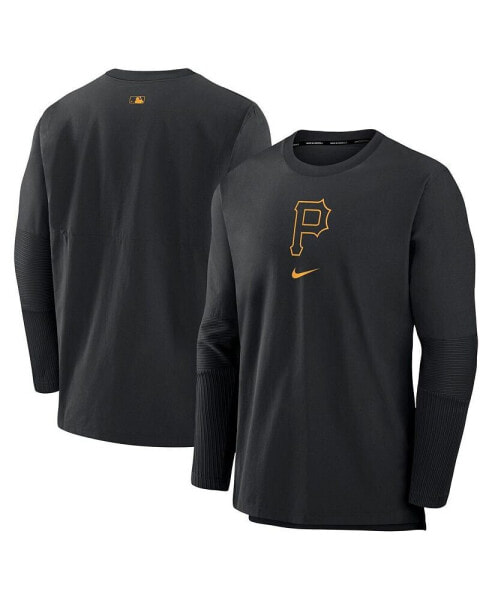 Men's Black Pittsburgh Pirates Authentic Collection Player Performance Pullover Sweatshirt