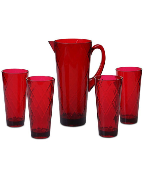 Ruby Diamond Acrylic 5-Pc. Drinkware Set