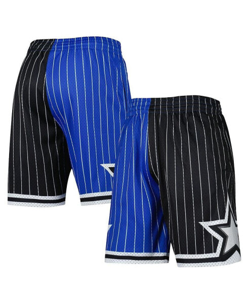 Men's Blue, Black Orlando Magic Hardwood Classics 1994 Split Swingman Shorts