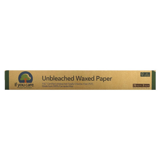 Unbleached Waxed Paper, 75 sq ft (75 ft x 12 in)