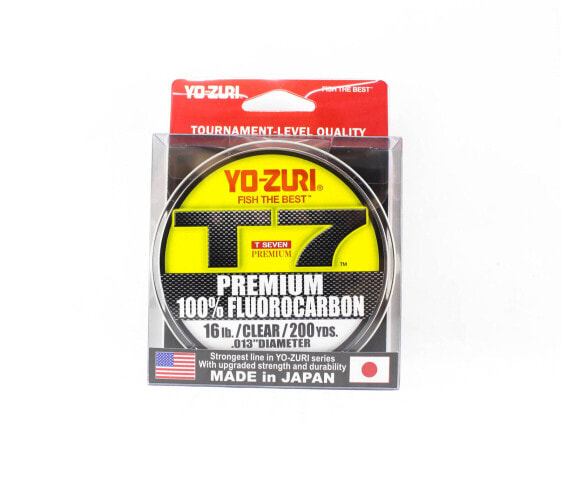 Yo-Zuri T-7 Premium Fluorocarbon Line (6lb-25lb, 200yd, Clear)