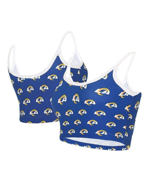 Women's Royal Los Angeles Rams Gauge Lounge Bralette