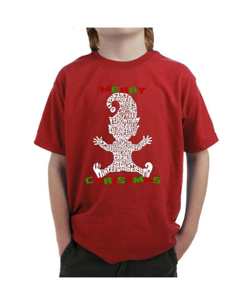 Child Christmas Elf - Boy's Word Art T-Shirt