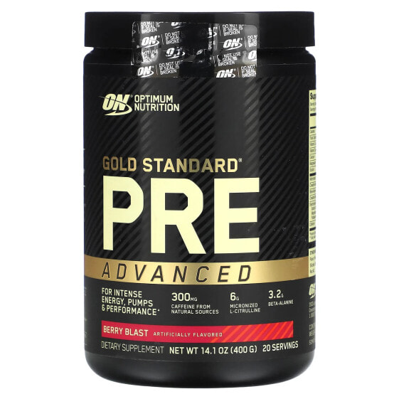 Gold Standard Pre Advanced, Berry Blast, 14.1 oz (400 g)