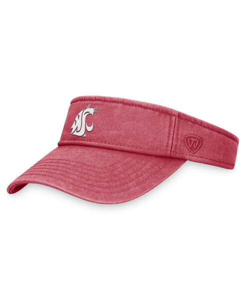 Men's Crimson Washington State Cougars Terry Adjustable Visor