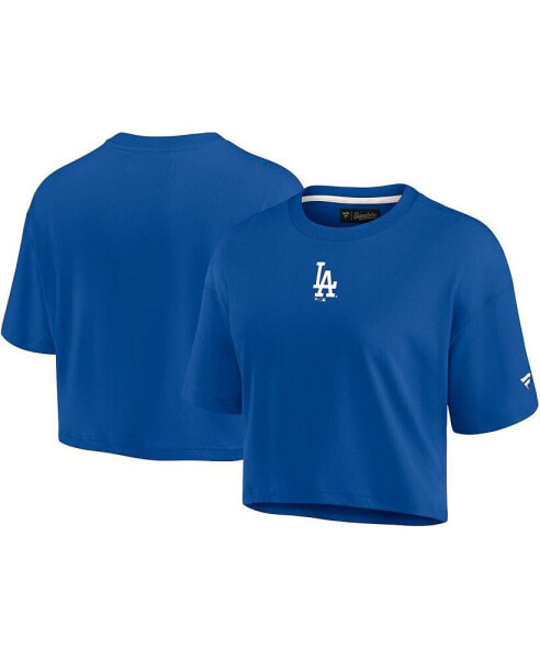 Women's Royal Los Angeles Dodgers Super Soft Short Sleeve Cropped T-shirt