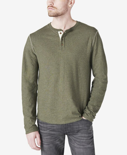 Men's Duo-Fold Henley Long Sleeve Sweater