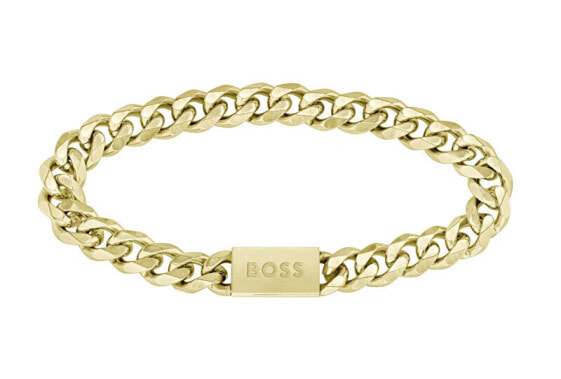 Stylish gold-plated bracelet for men Chain Link 1580403