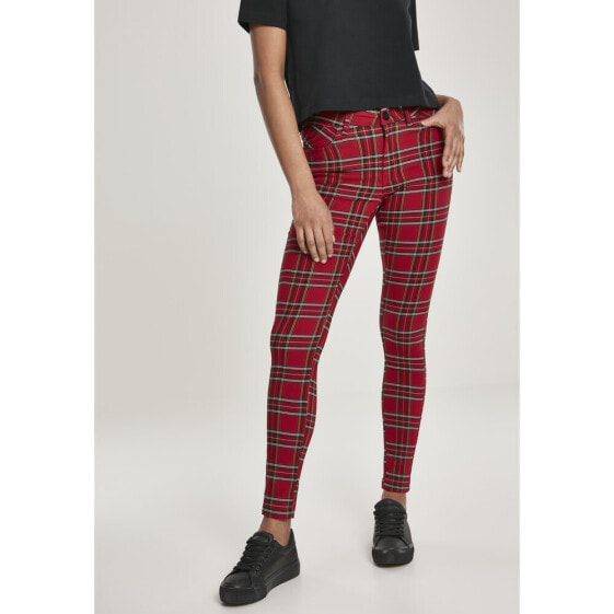 URBAN CLASSICS Skinny Tartan Gt pants