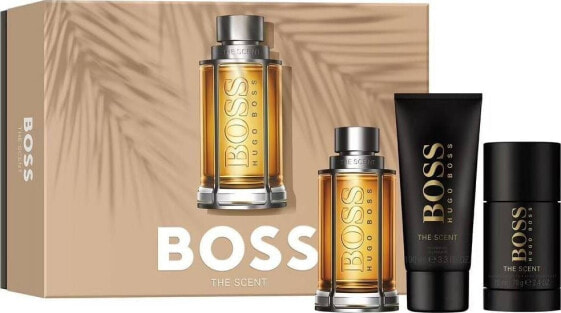 Hugo Boss Hugo Boss Boss The Scent For Man zestaw woda toaletowa spray 100ml + żel pod prysznic 100ml + dezodorant sztyft 75ml -SM