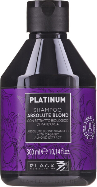 Shampoo für blonde Haare mit Mandelextrakt - Black Professional Line Platinum Absolute Blond Shampoo 300 ml