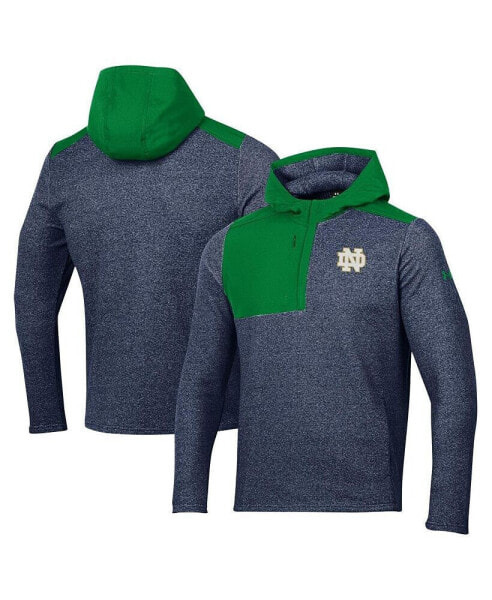 Men's Navy Notre Dame Fighting Irish Survivor Fleece Hoodie Quarter-Zip Jacket