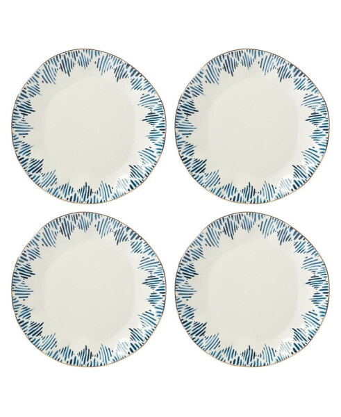 Blue Bay Dinner Plate Set/4 Ikat