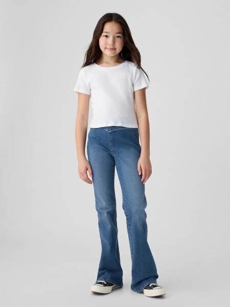 Kids High Rise Crossover Flare Jeans