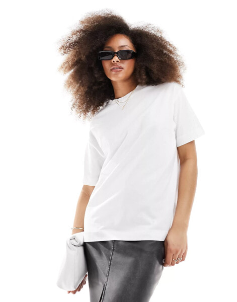 Pull&Bear oversized t-shirt in white