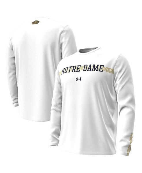 Men's White Notre Dame Fighting Irish 2023 Aer Lingus College Football Classic Performance Long Sleeve T-shirt