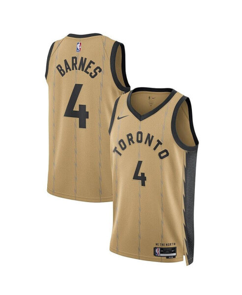 Men's and Women's Scottie Barnes Gold Toronto Raptors 2023/24 Swingman Jersey - City Edition