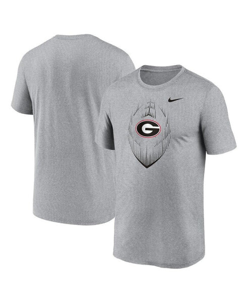 Men's Heather Gray Georgia Bulldogs Primetime Legend Icon Performance T-Shirt