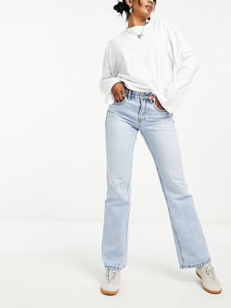 Stradivarius STR straight leg jean in light blue