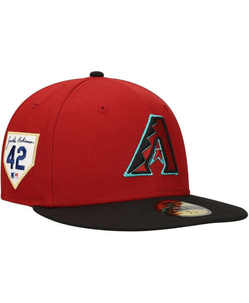 Men's Red Arizona Diamondbacks Jackie Robinson Day Side Patch 59FIFTY Fitted Hat