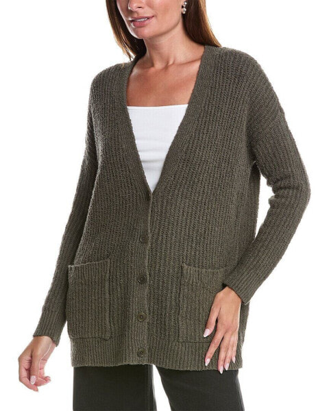 Eileen Fisher Button Front Cashmere-Blend Cardigan Women's Gray M