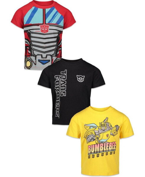 Toddler Boys Bumblebee Optimus Prime Megatron 3 Pack T-Shirts to