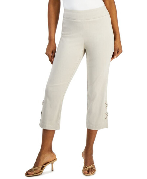 Women's Side Lace-Up Capri Pants, Created for Macy's