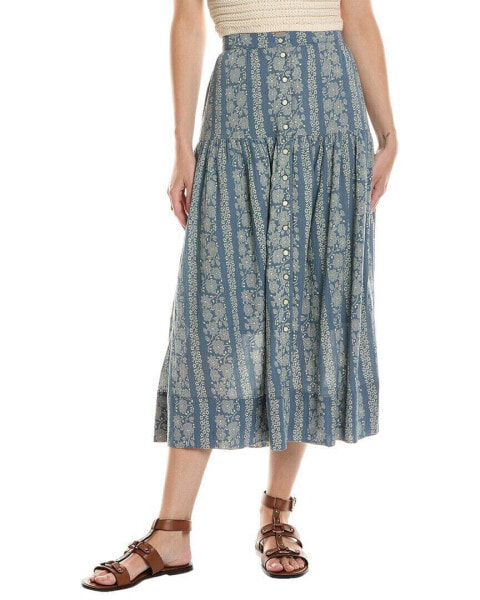 The Great The Boating Maxi Skirt Women's Blue 0