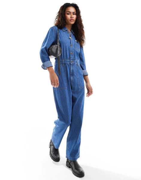 Lee regular fit denim workwear overalls in blue