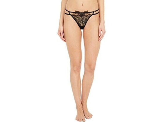 Bluebella 264404 Women's Lumi Lace Thong Underwear Black Size Small