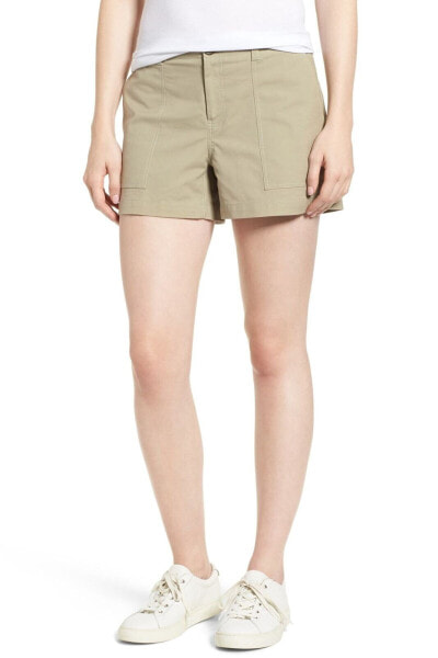 Nordstrom Signature Beige Women's USA Size 8 Khaki Chino Shorts 151293