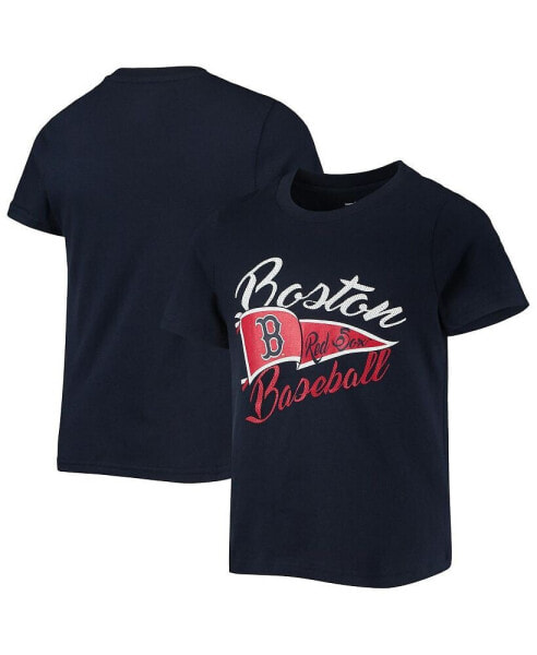 Big Girls Navy Boston Red Sox Team Fly The Flag T-shirt