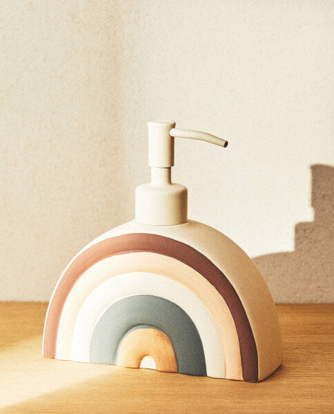 Rainbow bathroom soap dispenser