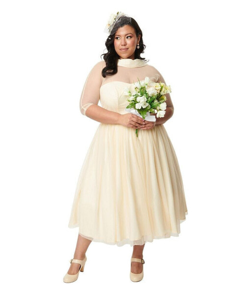 Plus Size Ivory Chiffon Lille Wedding Dress