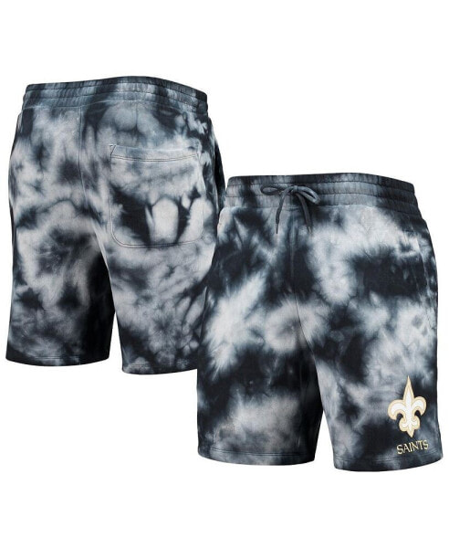 Men's Black New Orleans Saints Tie-Dye Shorts