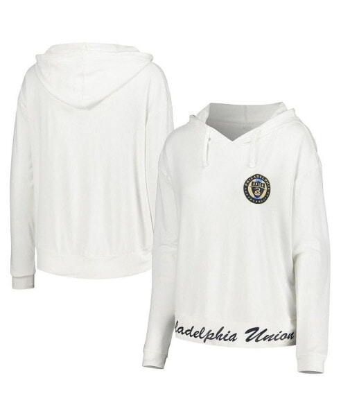 Women's White Philadelphia Union Accord Hoodie Long Sleeve Top