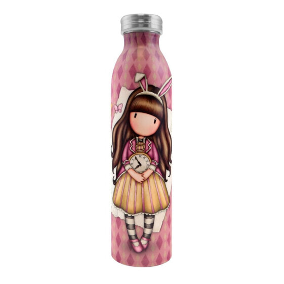 SANTORO LONDON 600ml Insulated Metal Gorjuss Just One Second Water Bottle