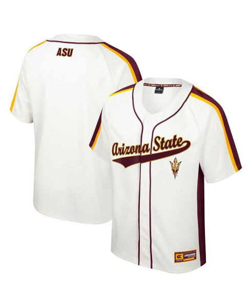 Men's Cream Arizona State Sun Devils Ruth Button-Up Baseball Jersey