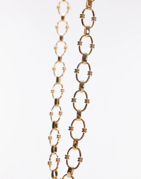 Mango chain loop belt in gold