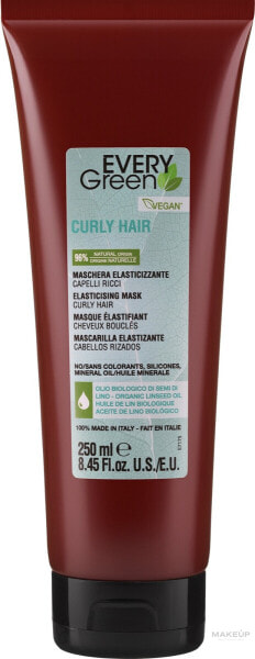 Maske für lockiges Haar - Every Green Curly Hair Elasticising Mask 250 ml