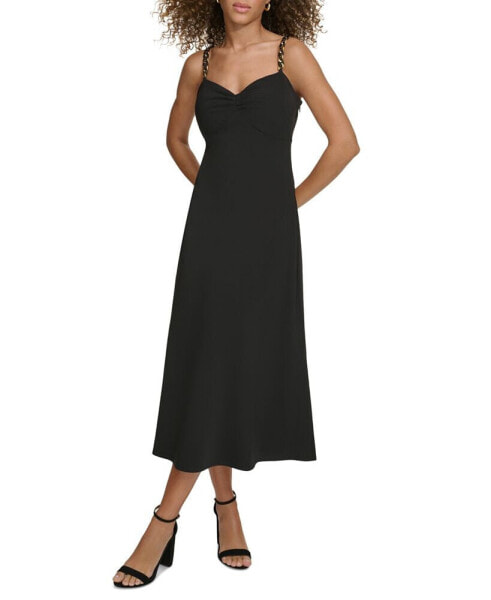 Women's Chain-Trim Midi Dress