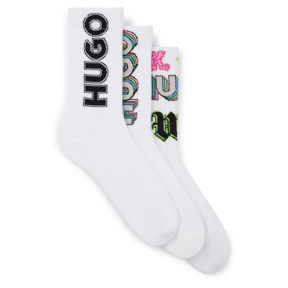 HUGO Stickerbomb 10261128 socks 3 pairs