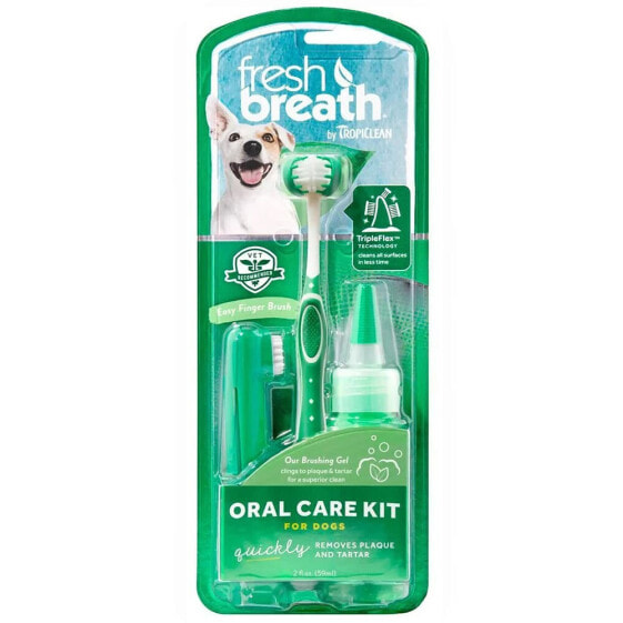 TROPICLEAN Fresh Breath Kit Medium & Small Breeds Dog Toothpaste