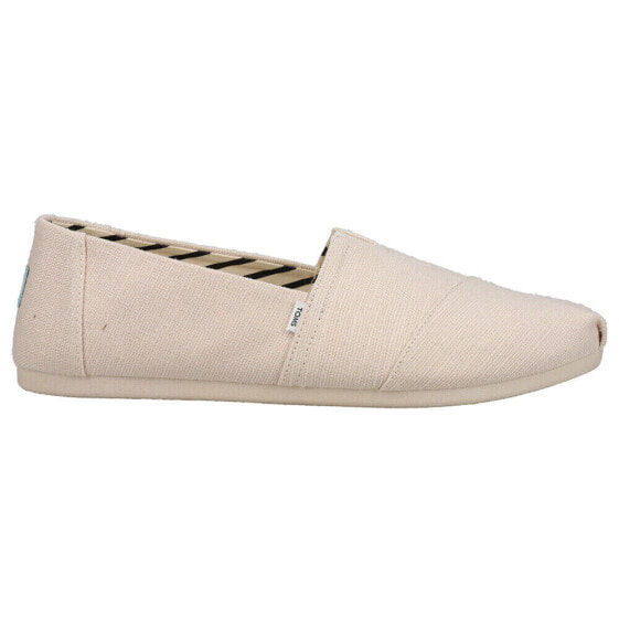 TOMS Alpargata Canvas Slip On Womens Beige Flats Casual 10017711T