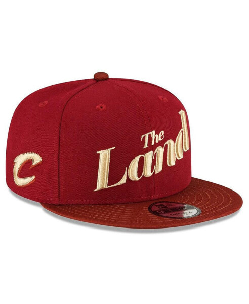 Men's Wine, Brown Cleveland Cavaliers 2023/24 City Edition 9FIFTY Snapback Adjustable Hat