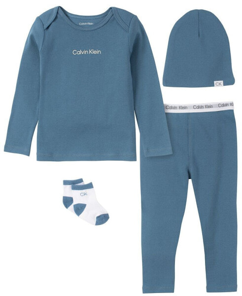 Baby Boys or Girls Organic Cotton Layette, 4 Piece Set