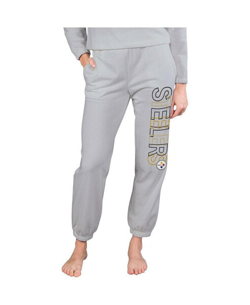 Women's Gray Pittsburgh Steelers Sunray French Terry Pants